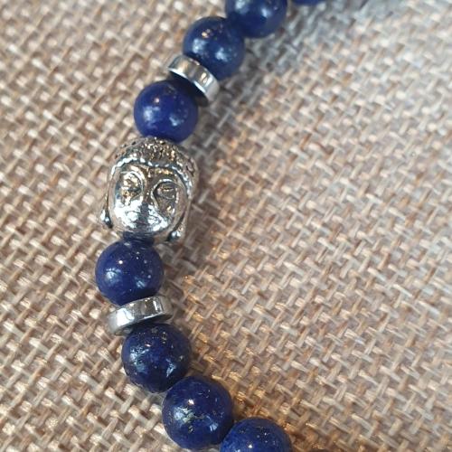 Bracelet Homme bouddha lapis-lazuli pierre naturelle
