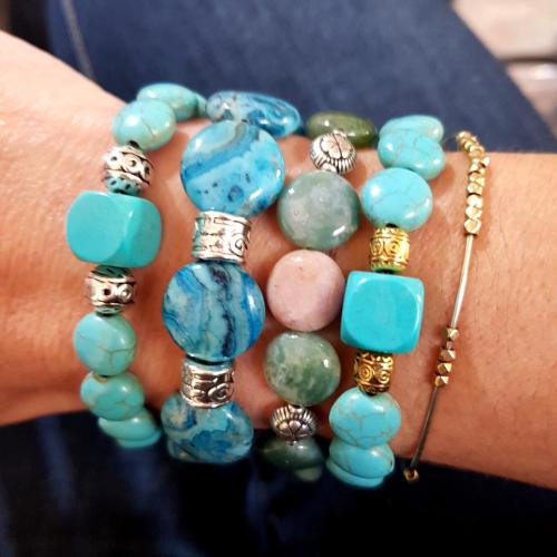 bracelet smarties Howlite turquoise