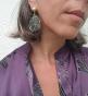 Boucles d'oreilles clips Maxi Gouttes dorées Turquoise africaine pierre naturelle