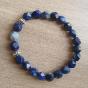 Bracelet Lapis-Lazuli argenté et perle tibétaine