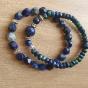 Bracelet Lapis-Lazuli argenté et perle tibétaine